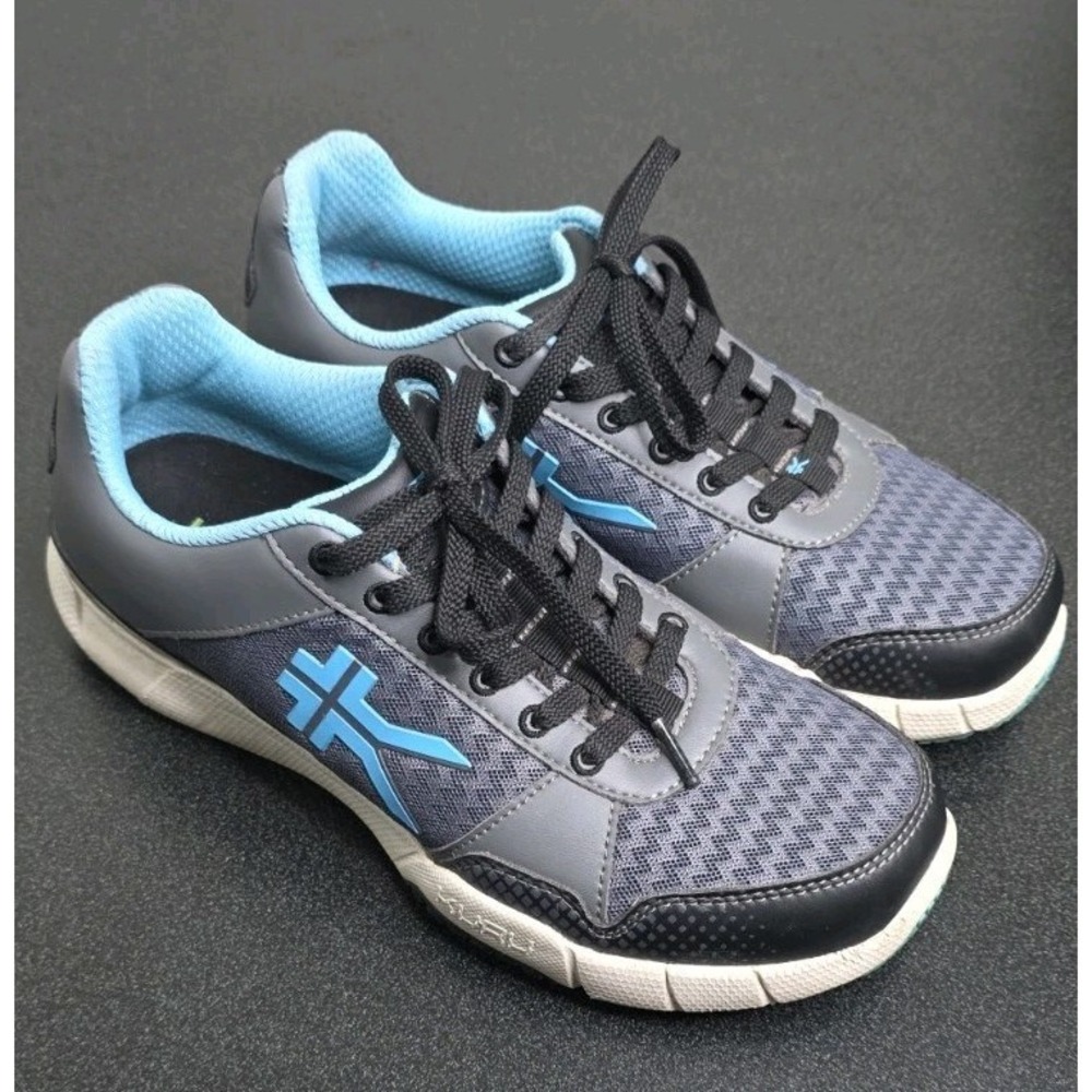 Kuru Quantum Women 8.5 Comfort Orthopedic Walking Gym Shoes Gray Blue Sneaker